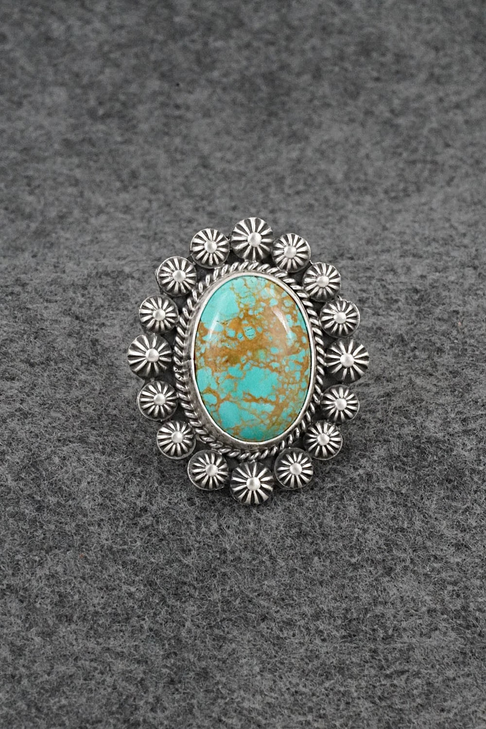 Turquoise & Sterling Silver Ring - Michael Calladitto - Size 7
