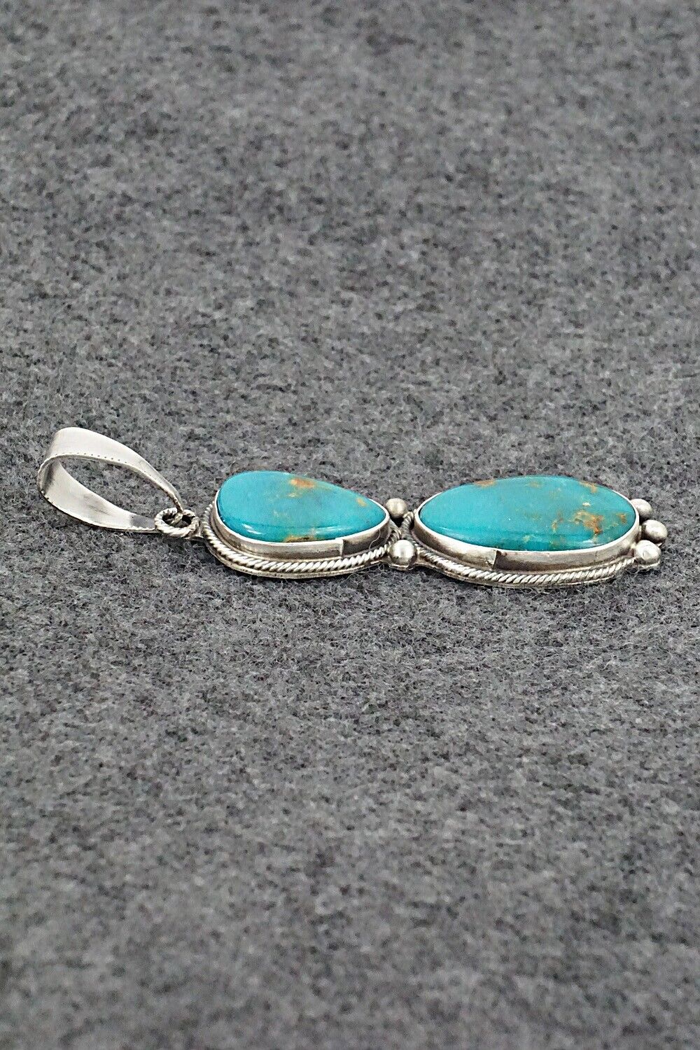 Turquoise & Sterling Silver Pendant - Jimmy Garcia