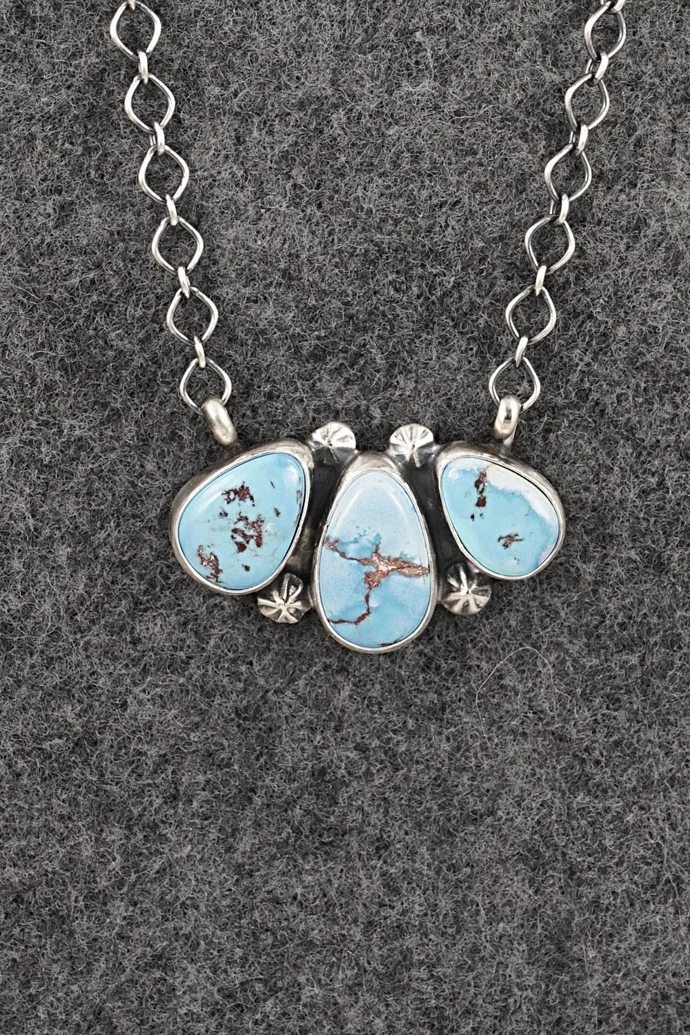 Turquoise & Sterling Silver Necklace - Darrin Livingston