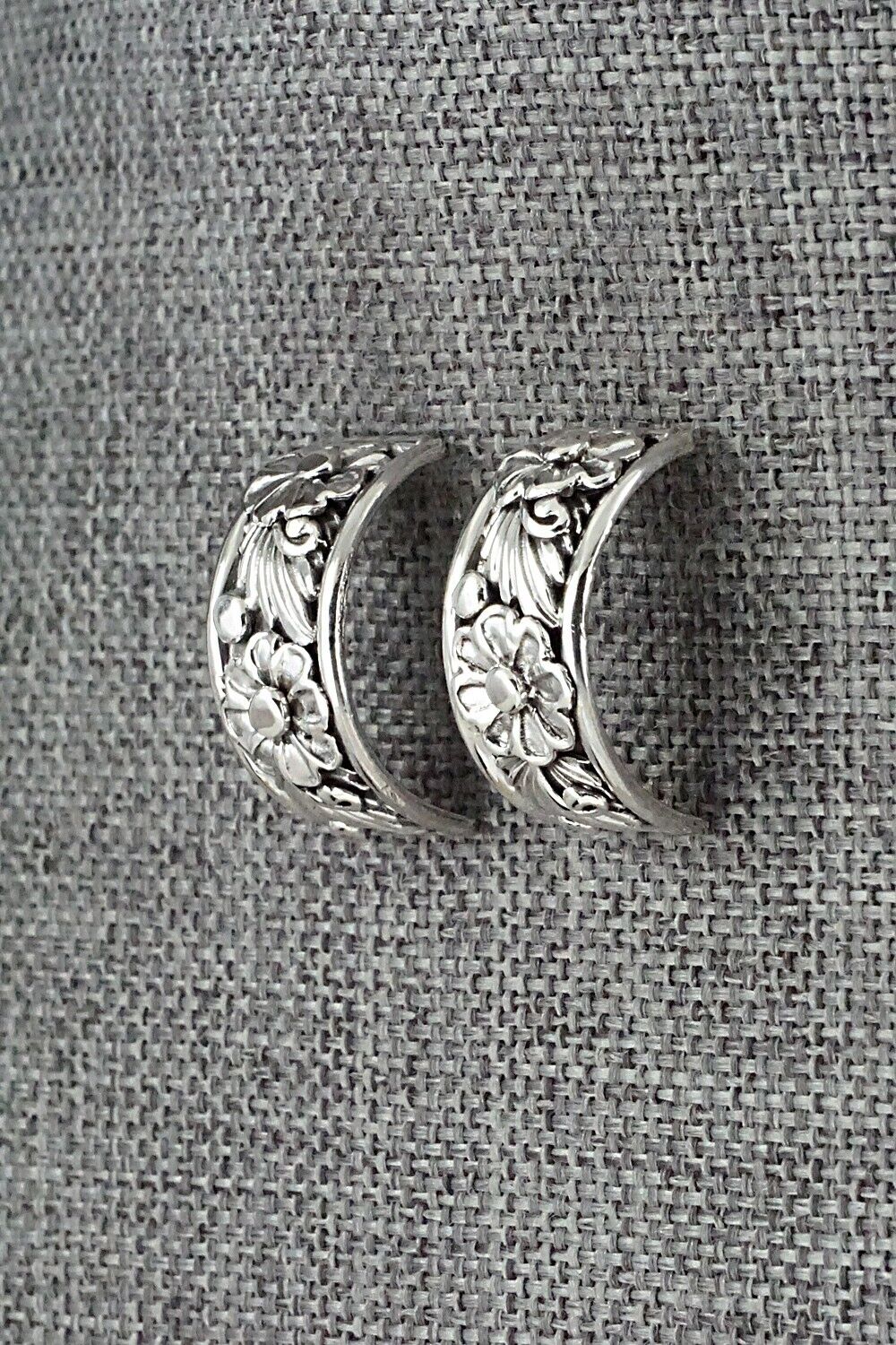 Sterling Silver Hoop Earrings - Tom Dinetso