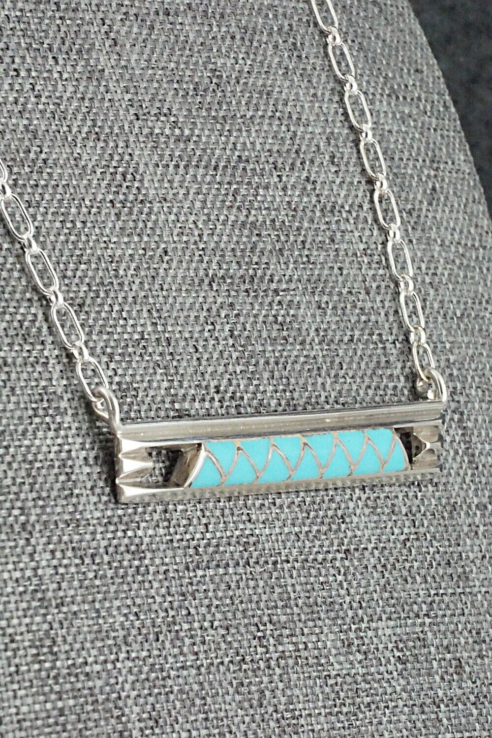 Turquoise & Sterling Silver Necklace - Laurie Kallestewa