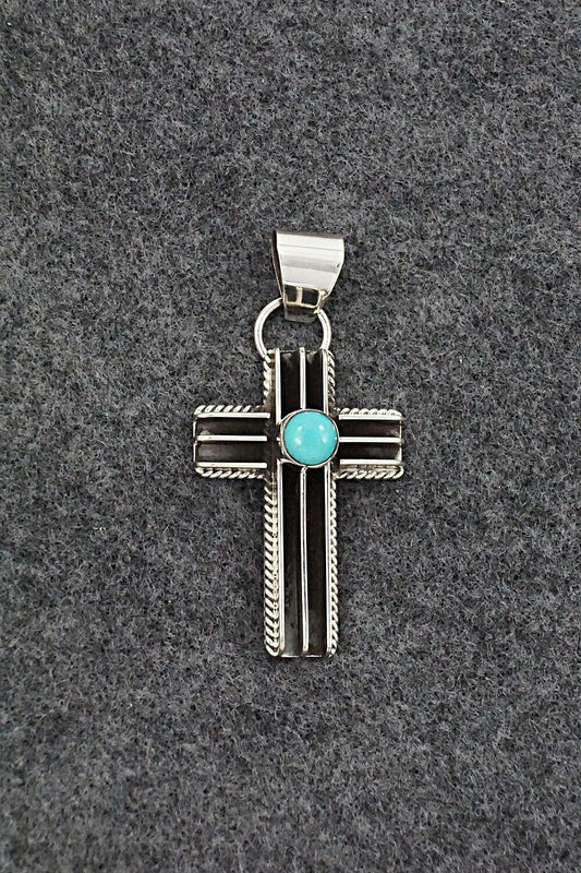 Turquoise & Sterling Silver Pendant - Darrell Yazzie