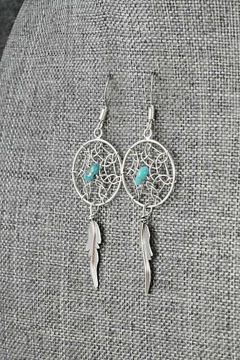 Turquoise & Sterling Silver Earrings - Lorenzo Arviso