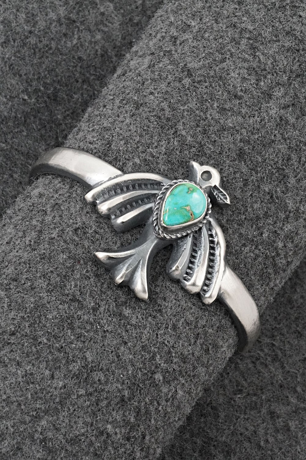 Turquoise & Sterling Silver Bracelet - Harrison Bitsue