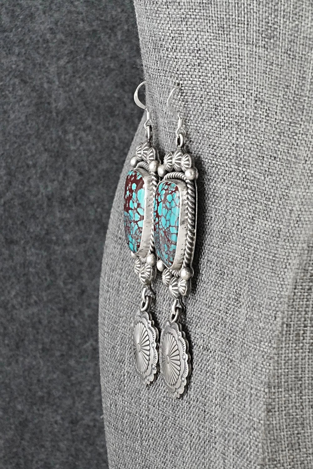 Turquoise & Sterling Silver Earrings - Michael Calladitto
