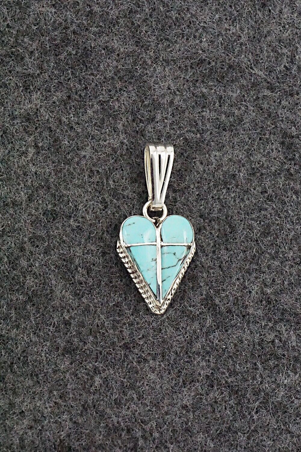 Turquoise & Sterling Silver Pendant - Velda Nastacio