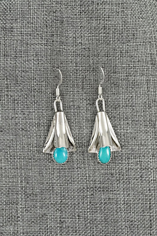 Turquoise & Sterling Silver Earrings - Louise Yazzie