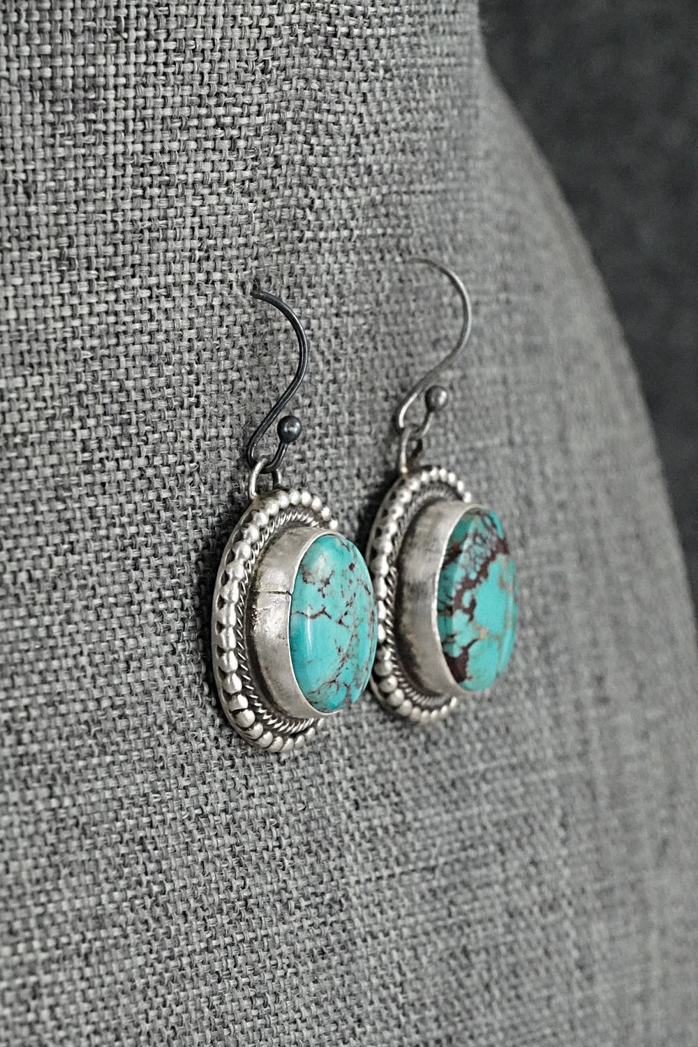 Turquoise & Sterling Silver Pendant and Earrings Set - Bobby Johnson