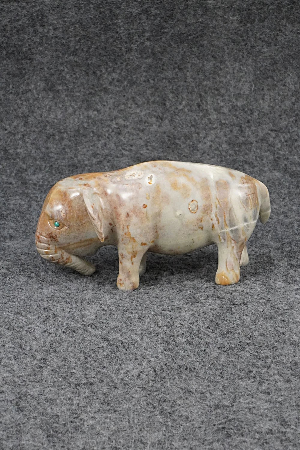 Elephant Zuni Fetish Carving - Clayton Panteah