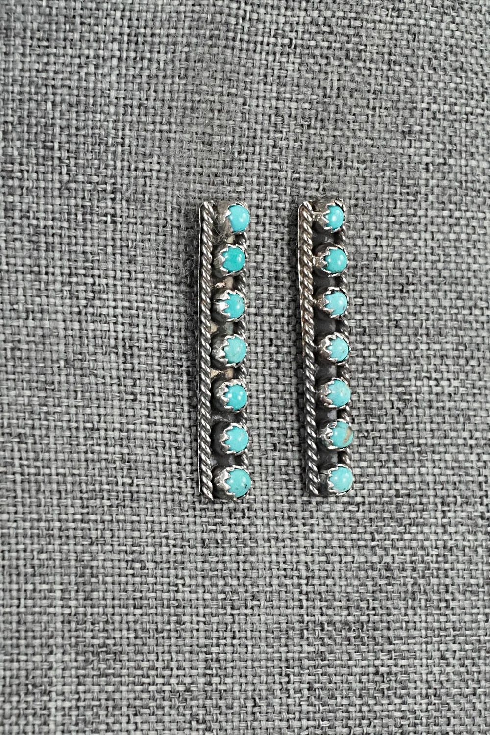 Turquoise & Sterling Silver Earrings - Dominic Duboise