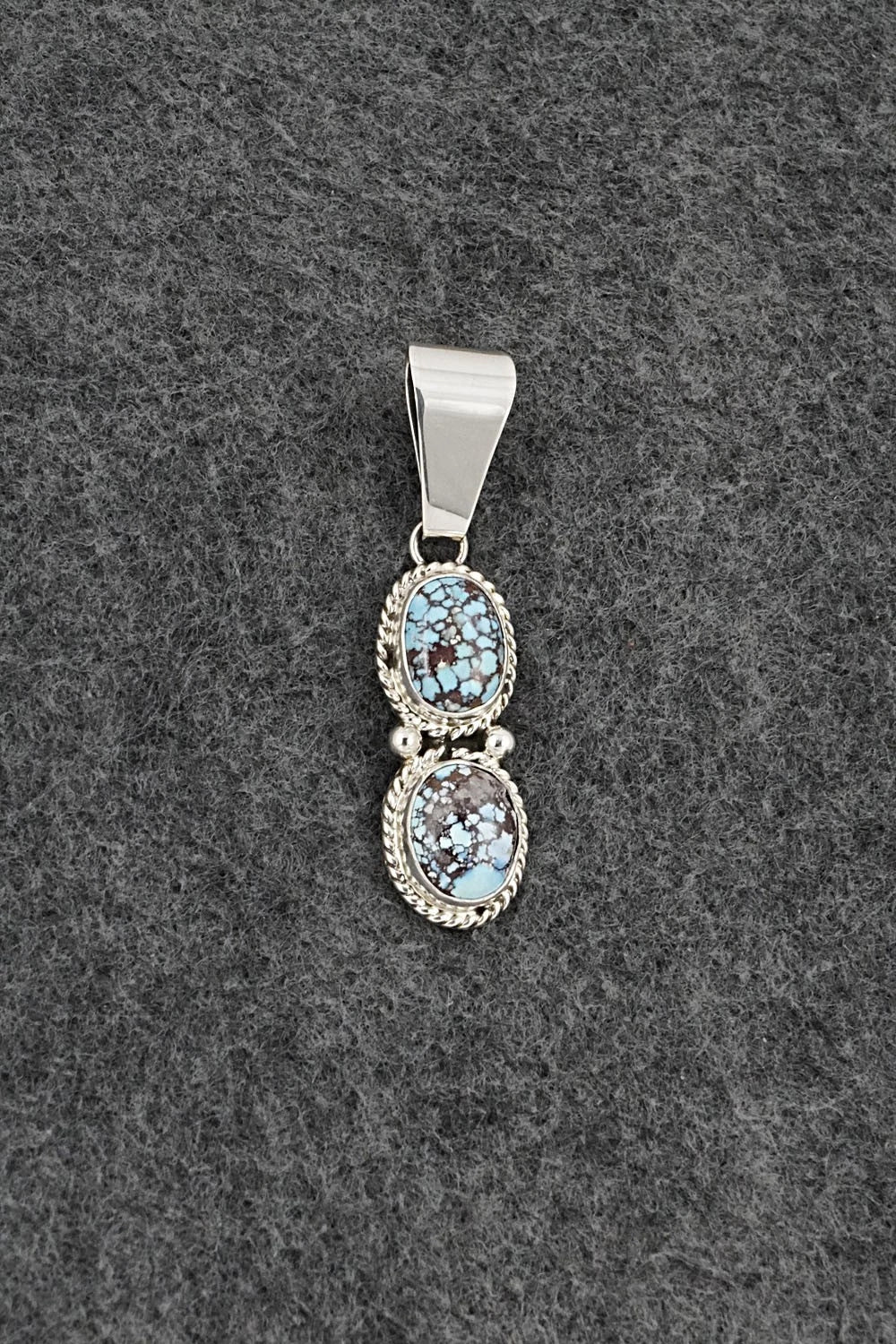 Turquoise & Sterling Silver Pendant - Eugene Gruber