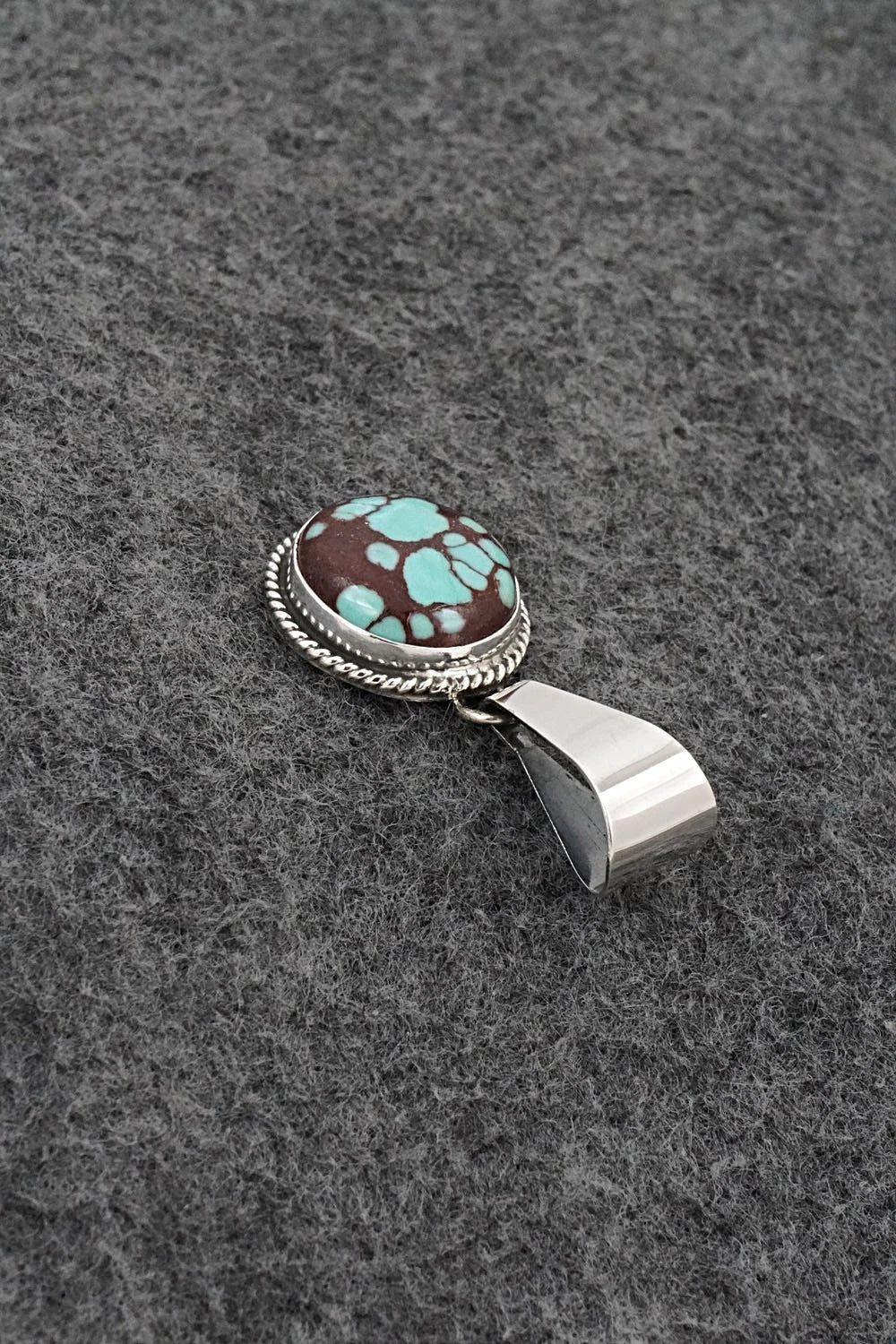 Turquoise & Sterling Silver Pendant - Eugene Gruber