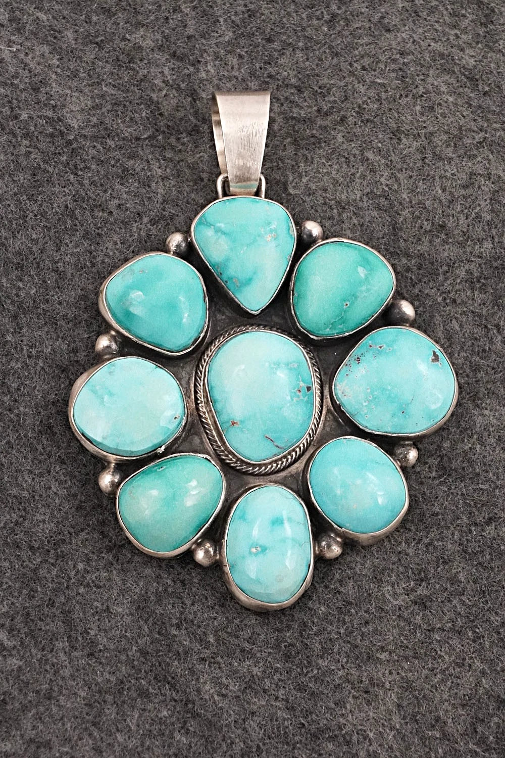 Turquoise & Sterling Silver Pendant - Bobby Johnson