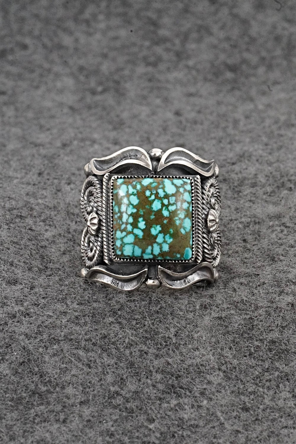 Turquoise & Sterling Silver Ring - Delbert Gordon - Size 11.5