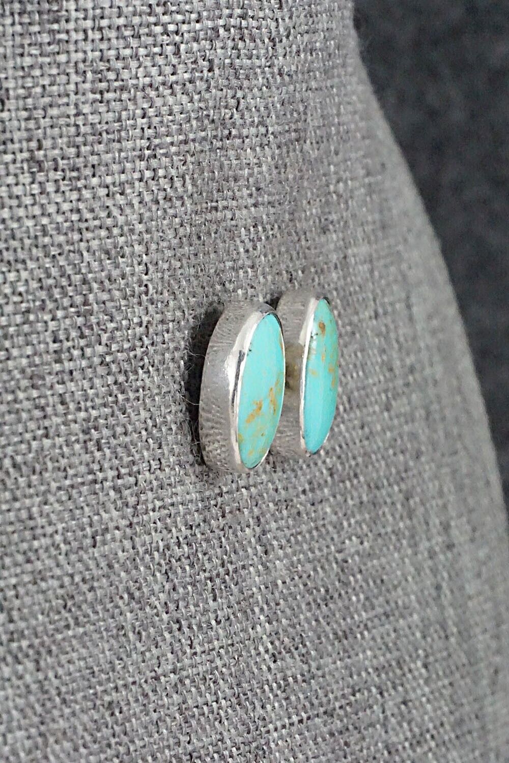 Turquoise & Sterling Silver Earrings - Marco Begaye