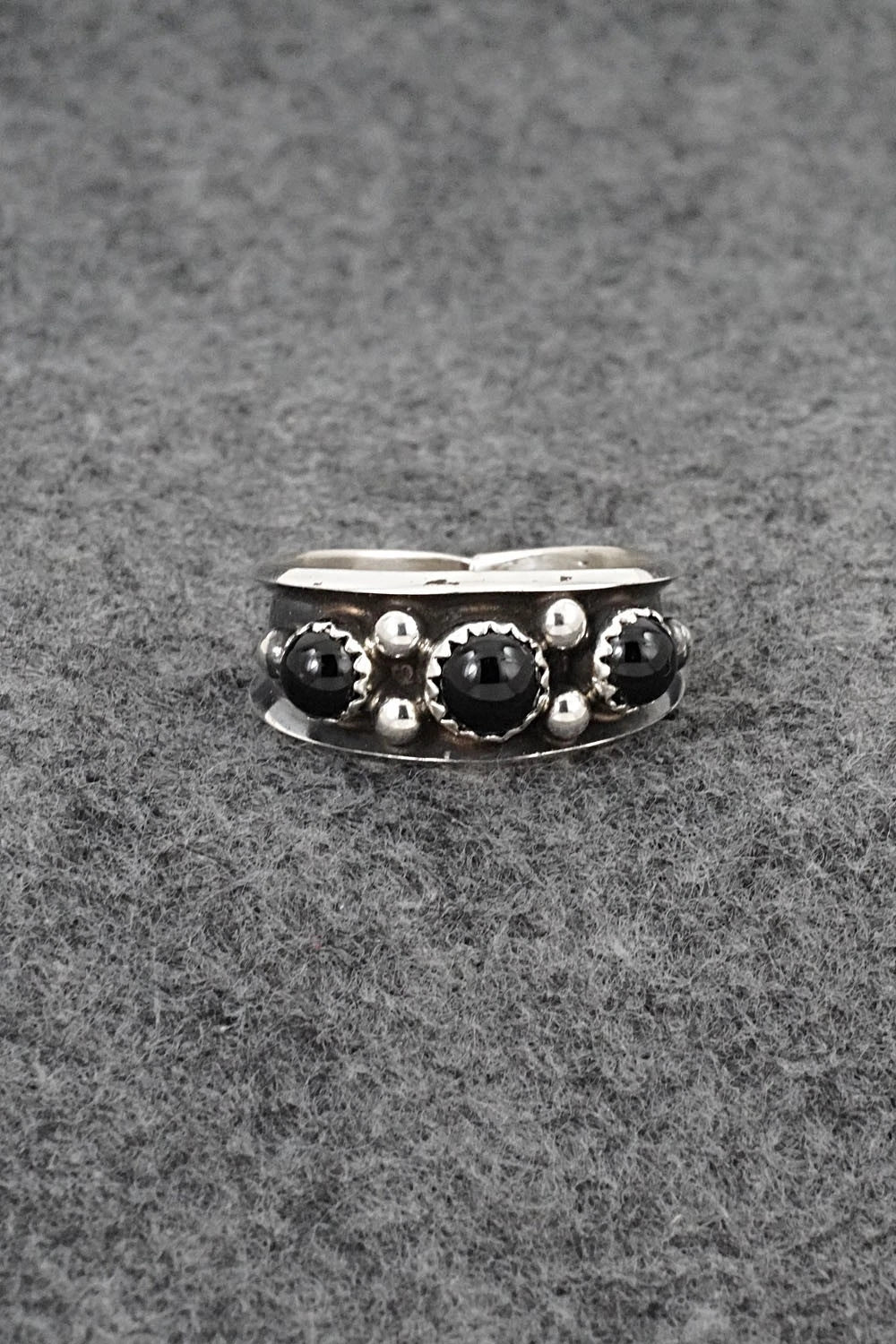 Onyx & Sterling Silver Ring - Paul Largo - Size 11