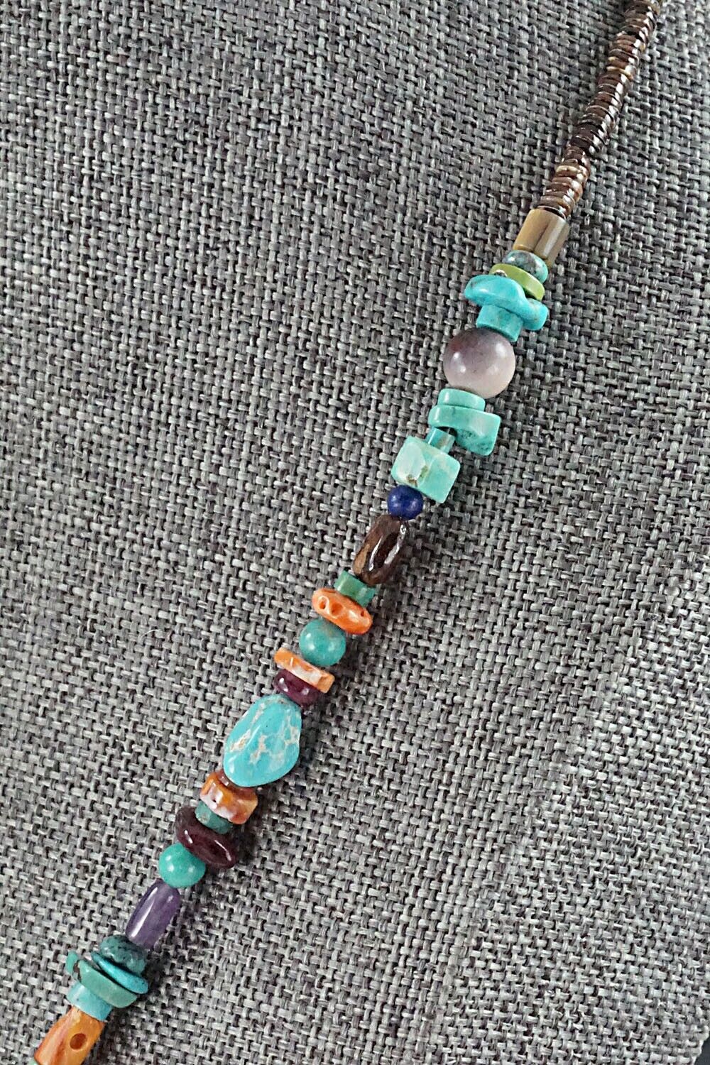 Multi Stone and Sterling Silver Necklace - Helen Tsosie