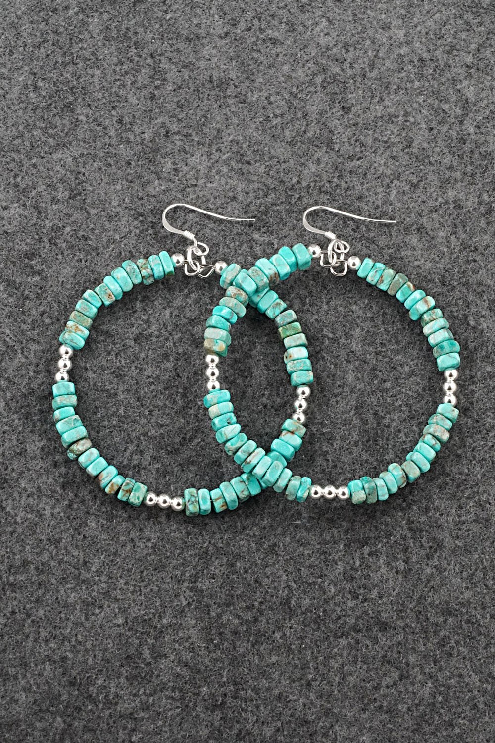 Turquoise & Sterling Silver Earrings - Doreen Jake