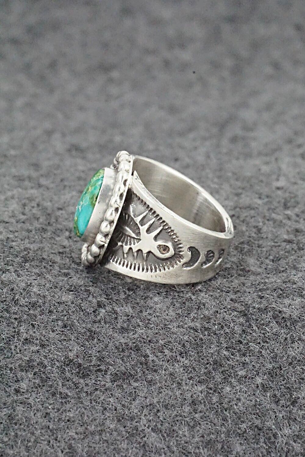 Turquoise & Sterling Silver Ring - Samuel Yellowhair - Size 6