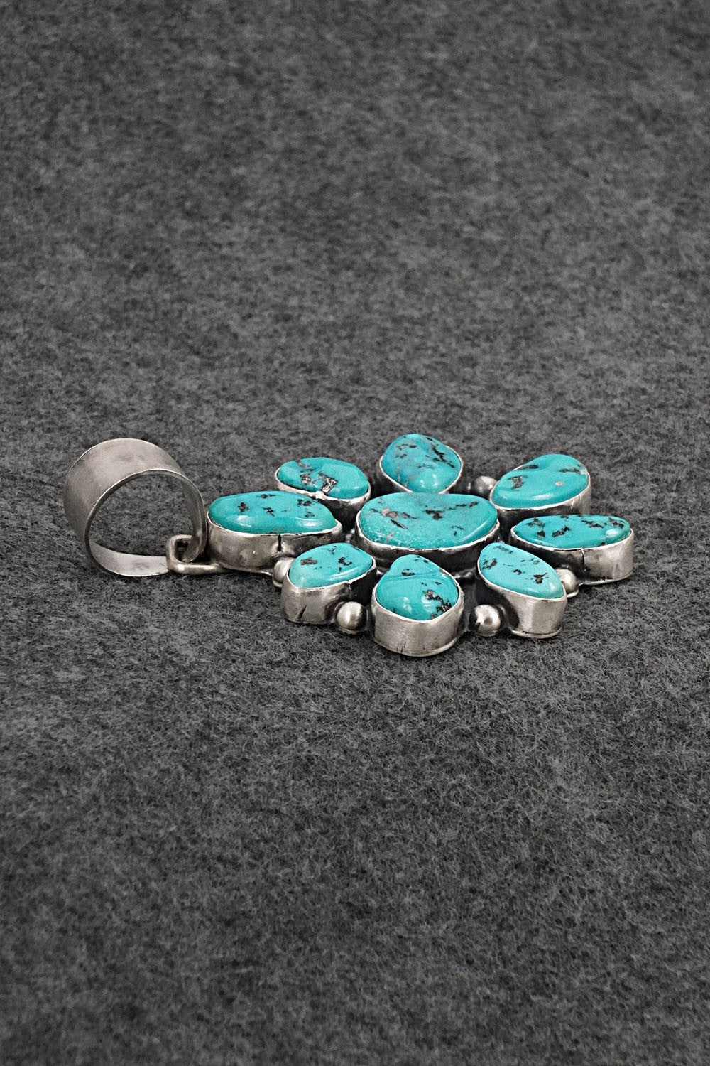 Turquoise & Sterling Silver Pendant - Bobby Johnson