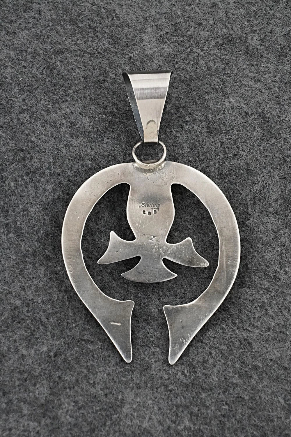 Turquoise & Sterling Silver Pendant - Eugene Gruber