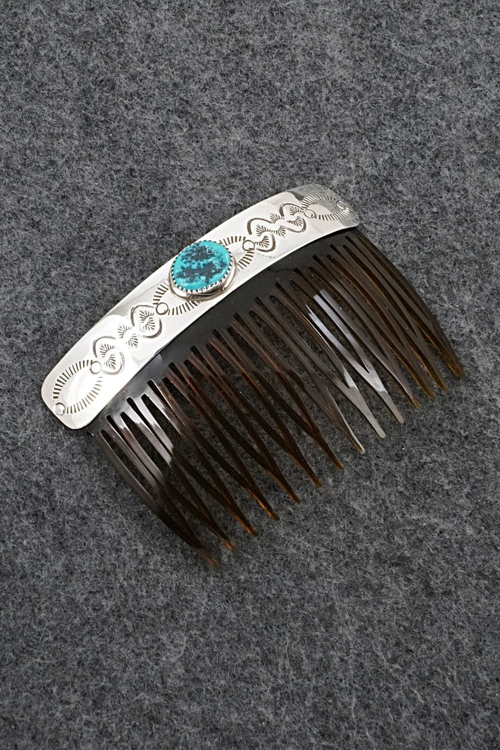 Turquoise & Sterling Silver Hair Combs - Joann Silver