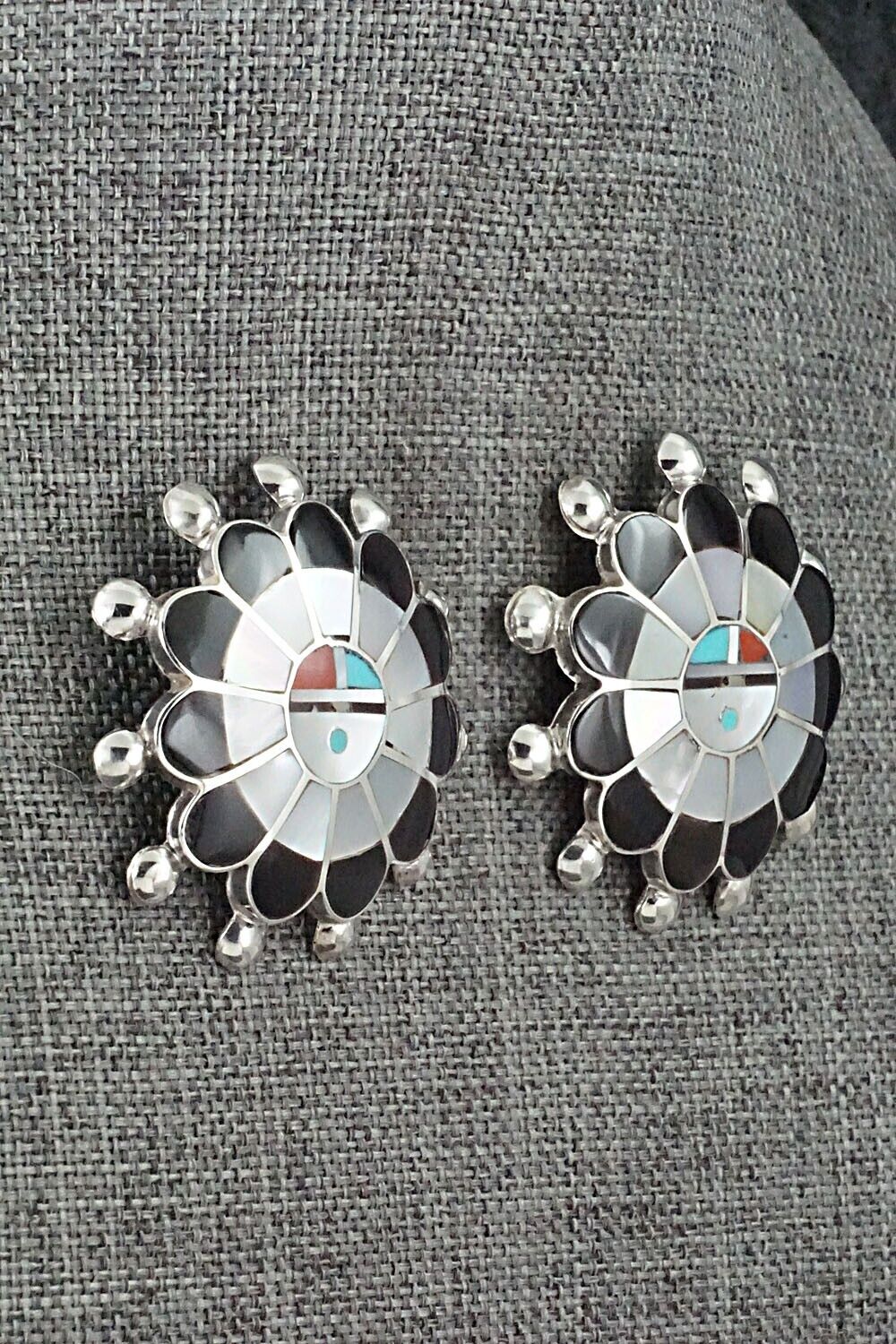 Multi-Stone & Sterling Silver Earrings - Pauline Lonjose