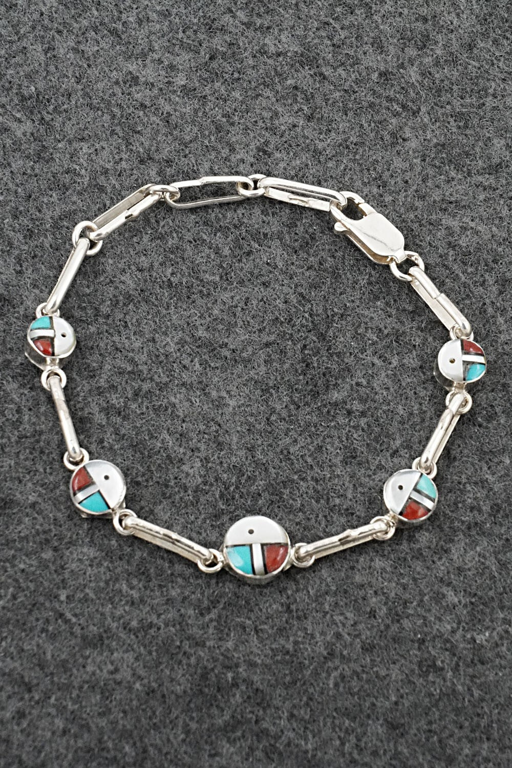 Multi-Stone & Sterling Silver Link Bracelet - Ola Eriacho