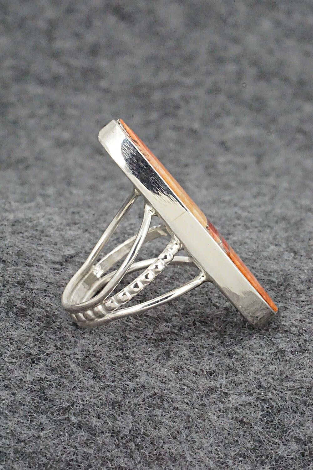 Spiny Oyster & Sterling Silver Ring - Harold Smith - Size 5.5