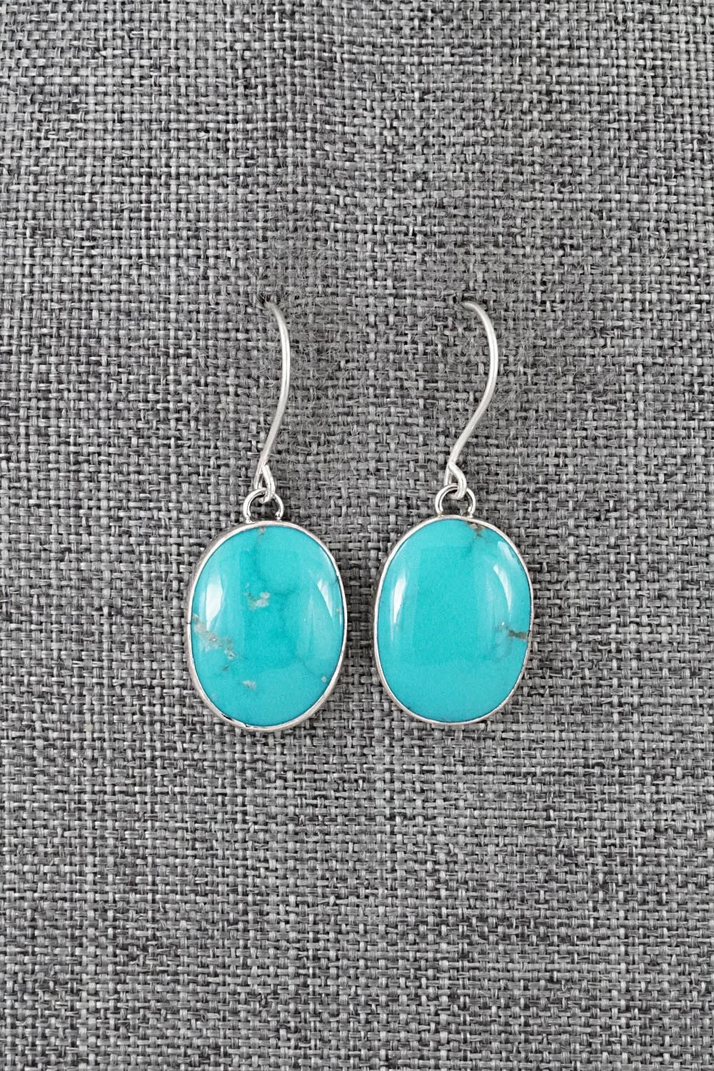 Turquoise & Sterling Silver Earrings - Eugene Gruber