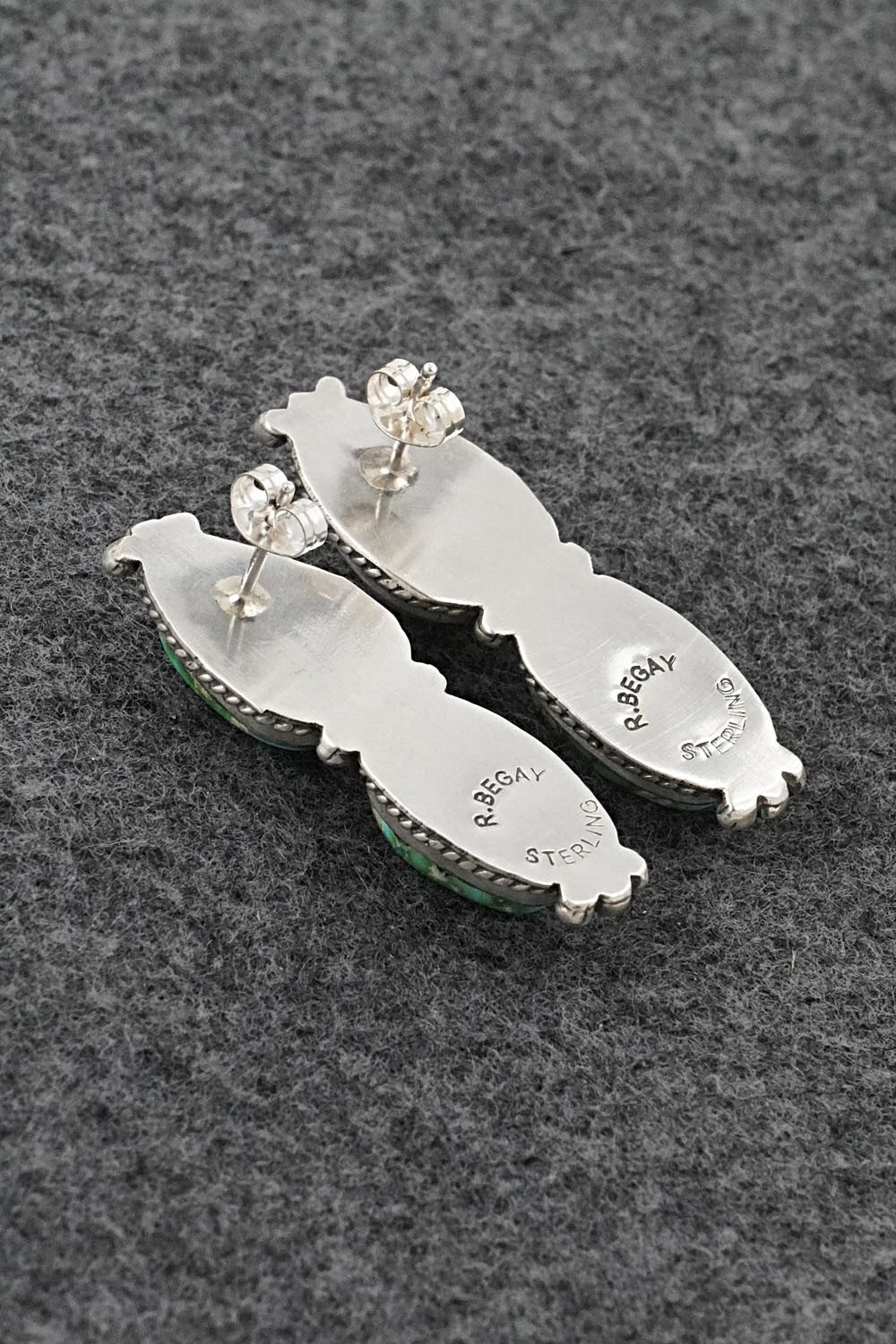 Turquoise & Sterling Silver Earrings - Rena Begay