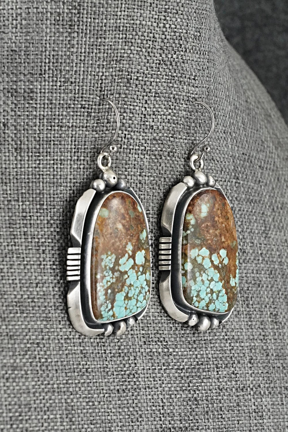 Turquoise & Sterling Silver Necklace and Earrings Set - Paul Livingston