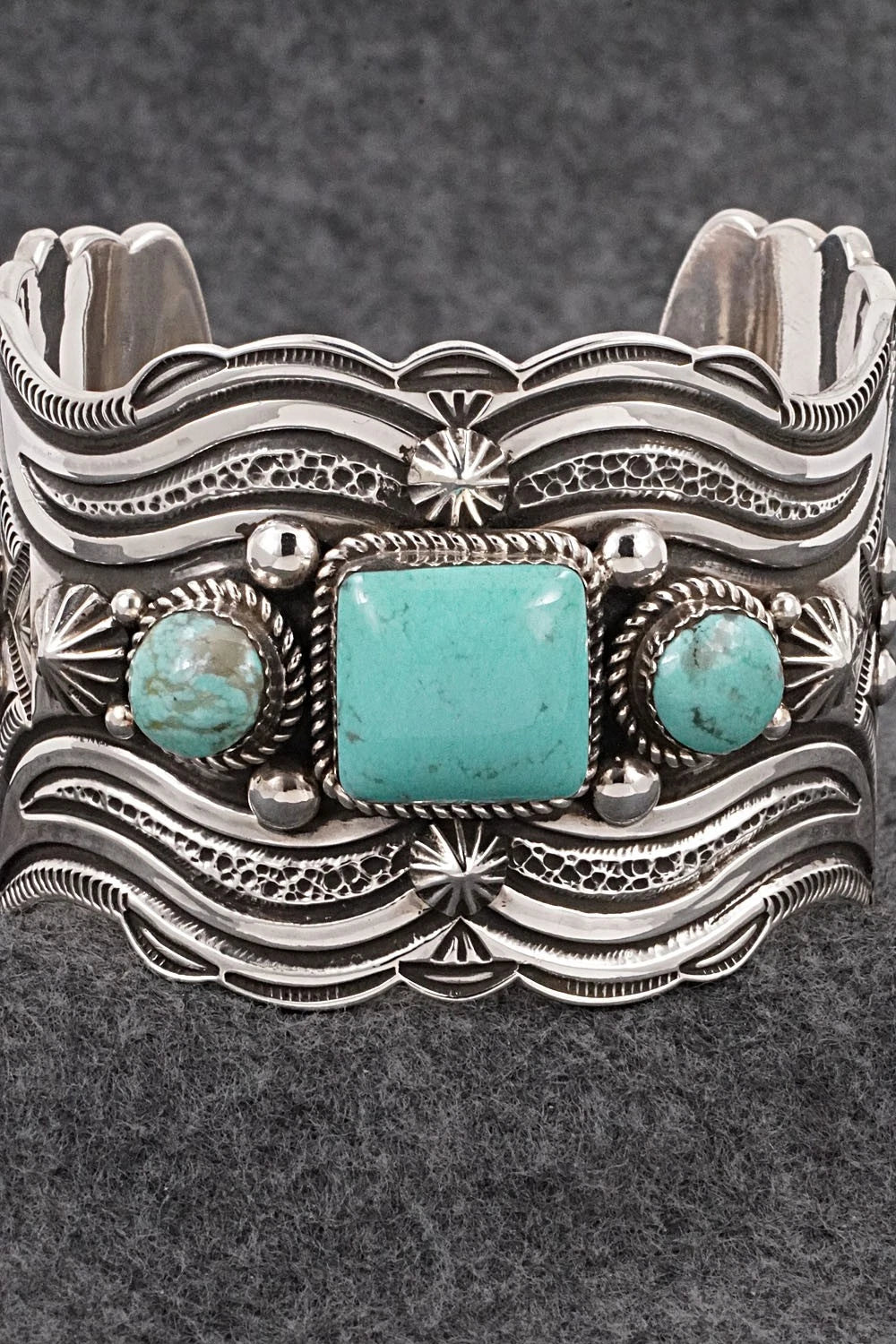 Turquoise & Sterling Silver Bracelet - Roland Dixson