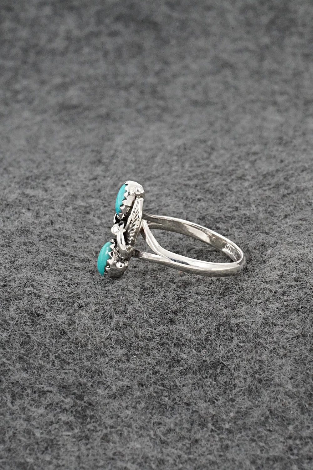 Turquoise and Sterling Silver Ring - Judy Largo - Size 7