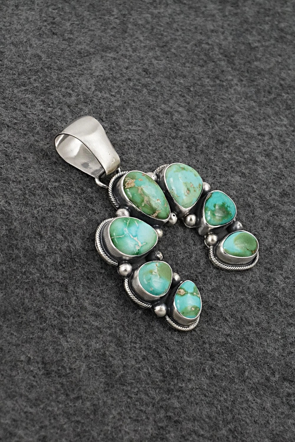 Turquoise & Sterling Silver Pendant - Paul Livingston