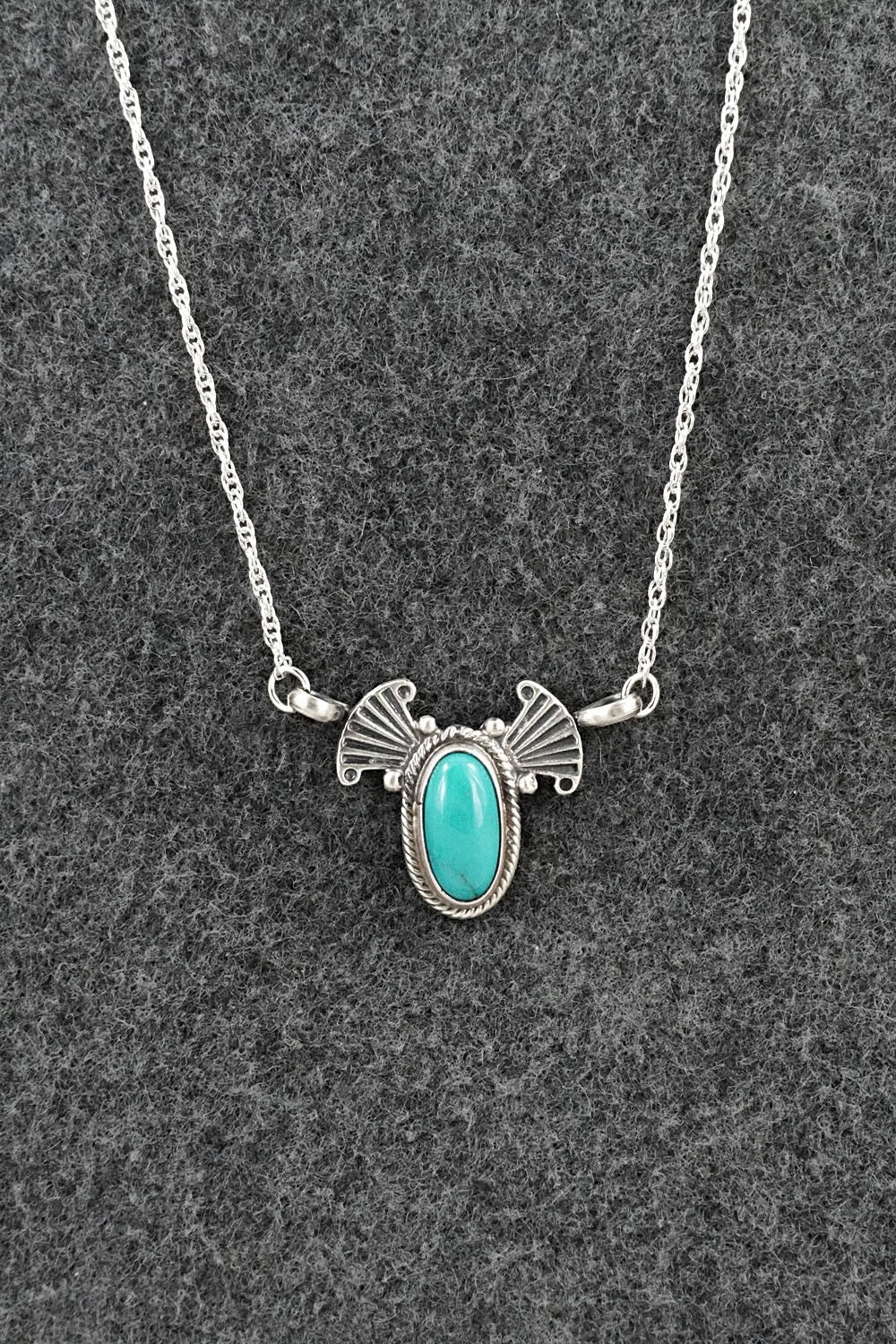 Turquoise & Sterling Silver Necklace - Verley Betone