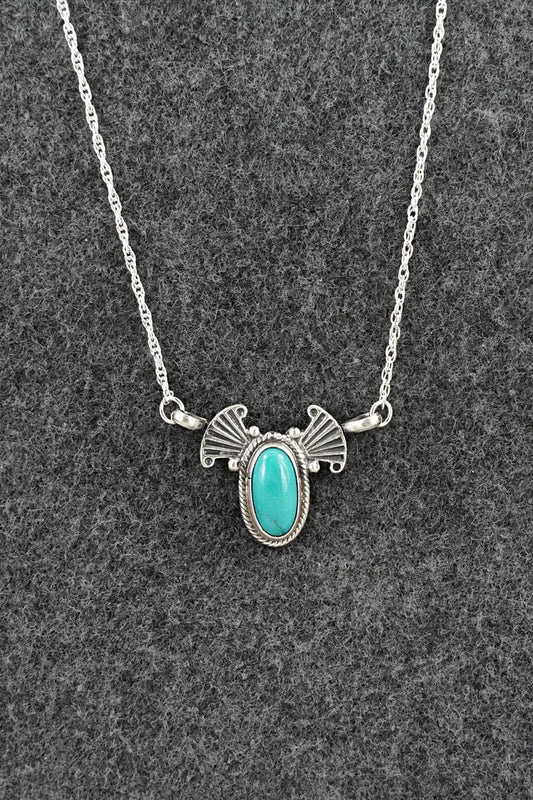 Turquoise & Sterling Silver Necklace - Verley Betone