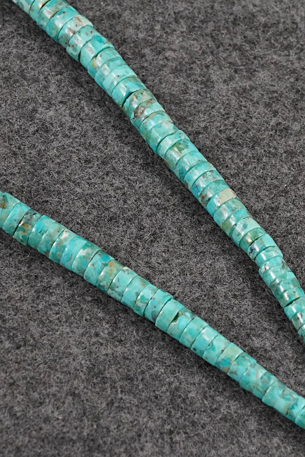 Turquoise & Sterling Silver Necklace 17" - Doreen Jake