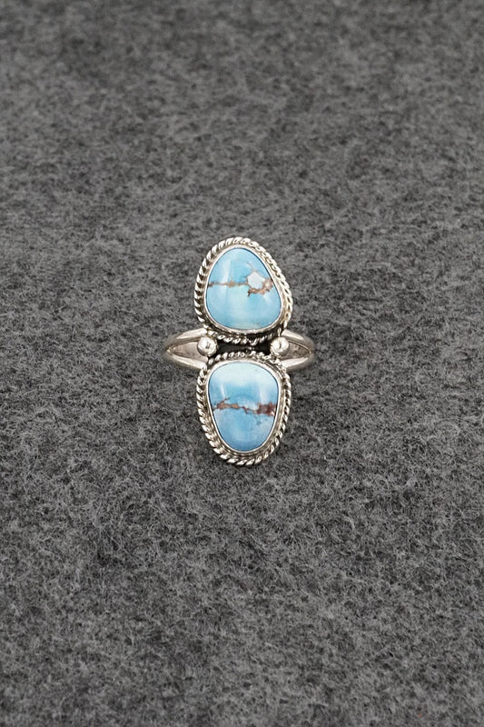 Turquoise & Sterling Silver Ring - Eugene Gruber - Size 8