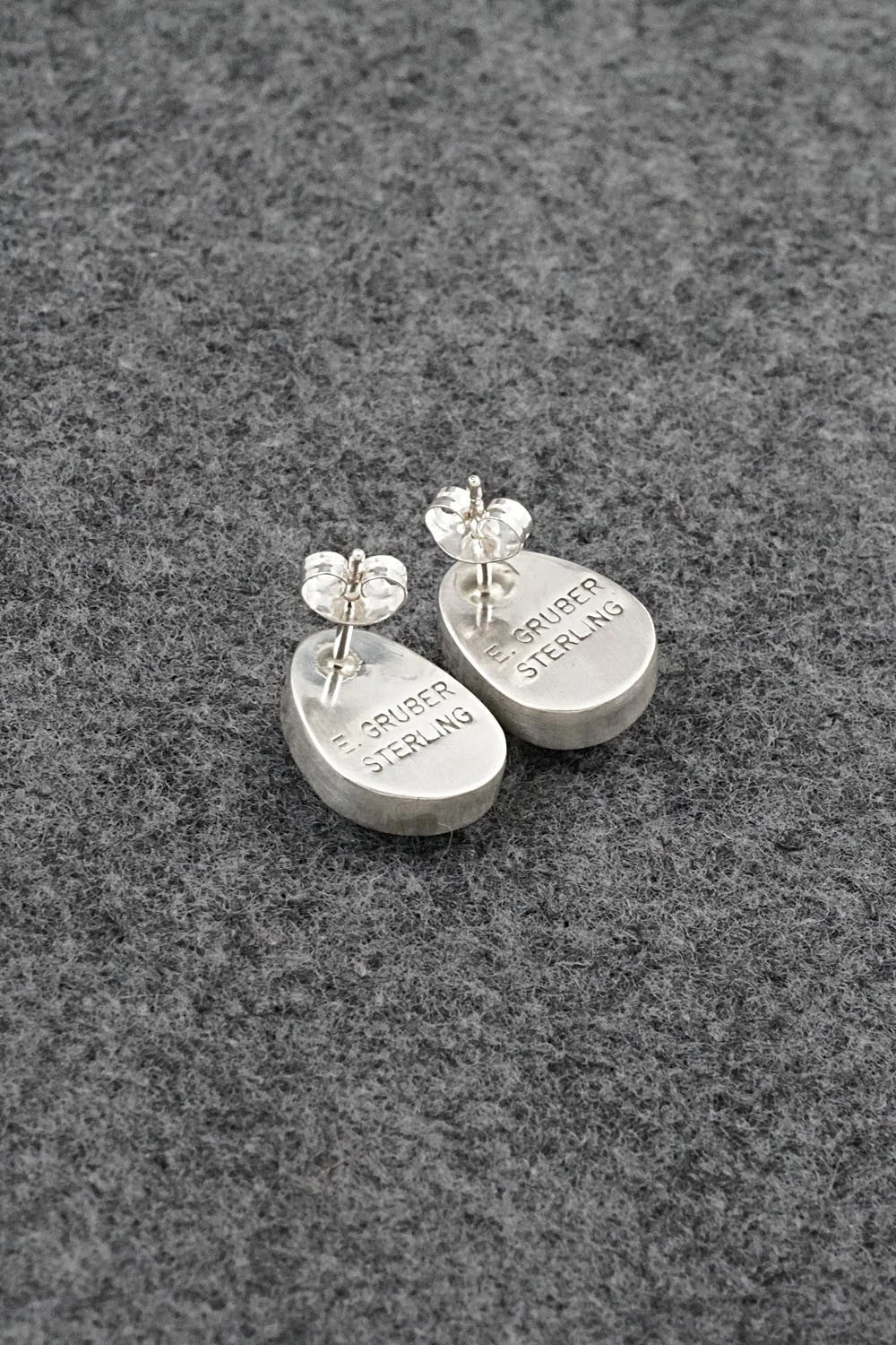 Turquoise & Sterling Silver Earrings - Eugene Gruber