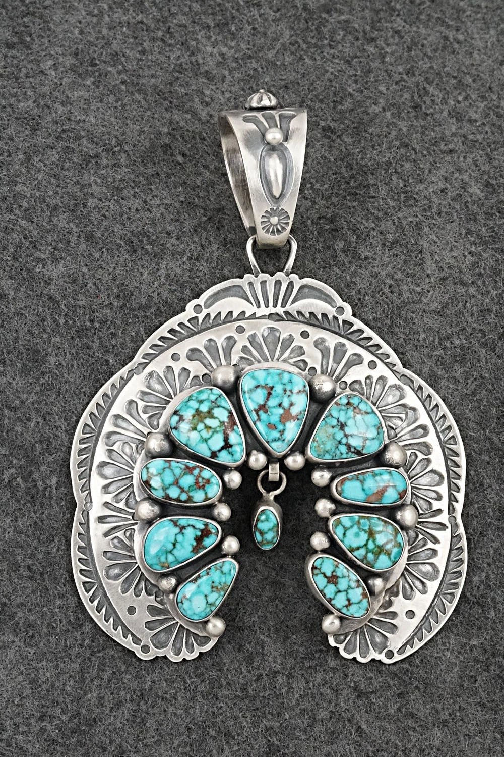 Turquoise & Sterling Silver Naja Pendant - Mark Yazzie