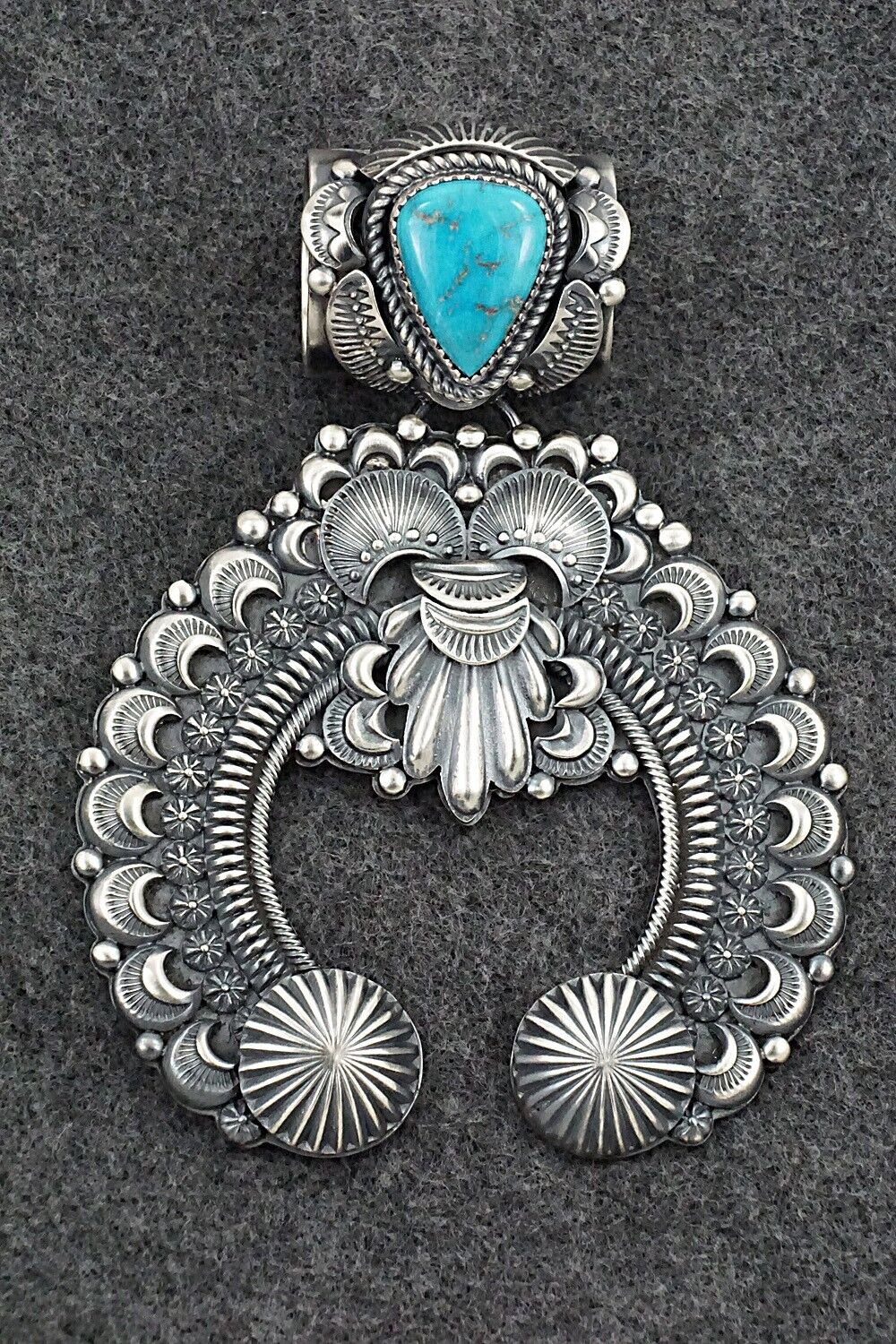 Turquoise & Sterling Silver Pendant - Delbert Gordon