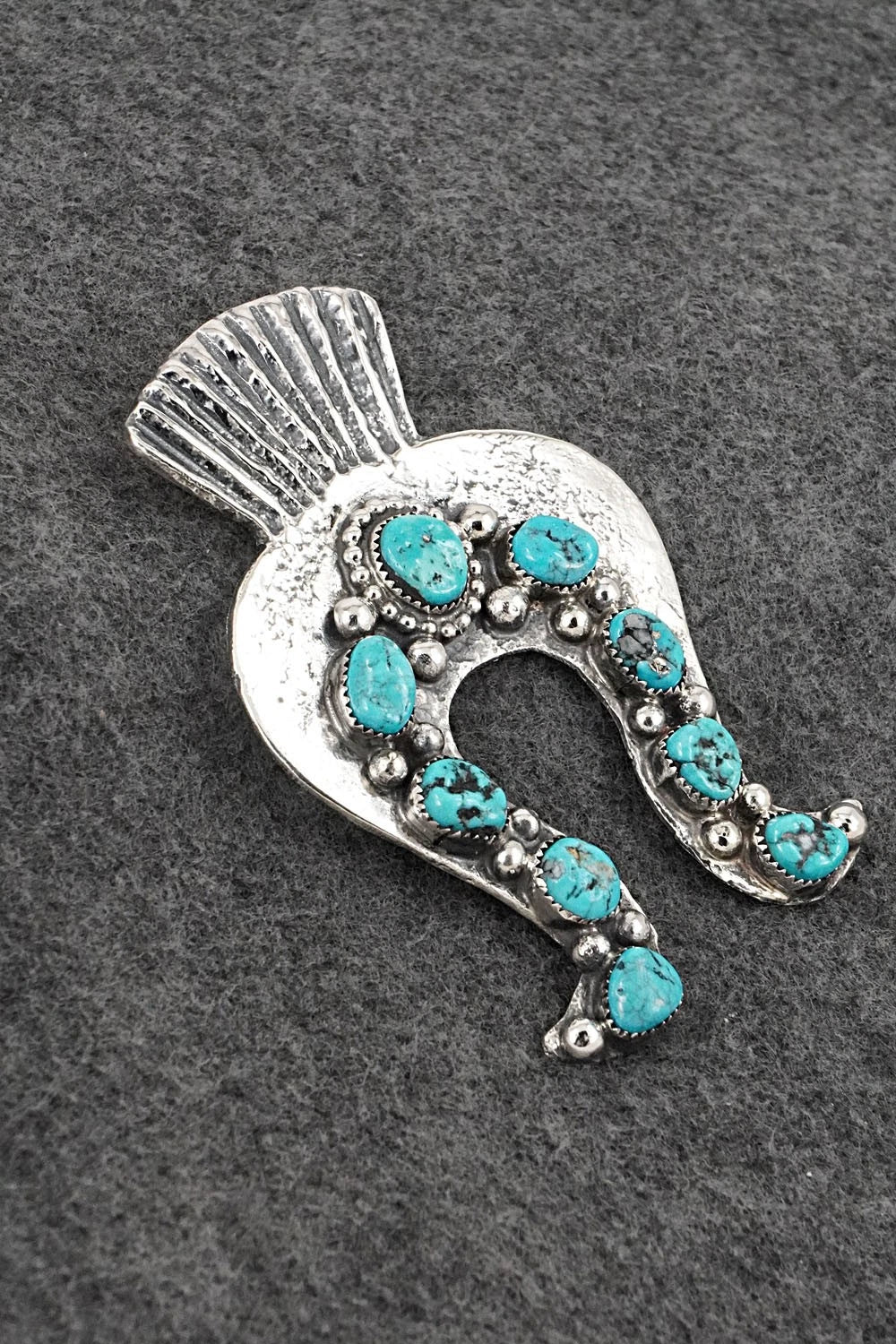 Turquoise & Sterling Silver Pendant - Delbert Arviso
