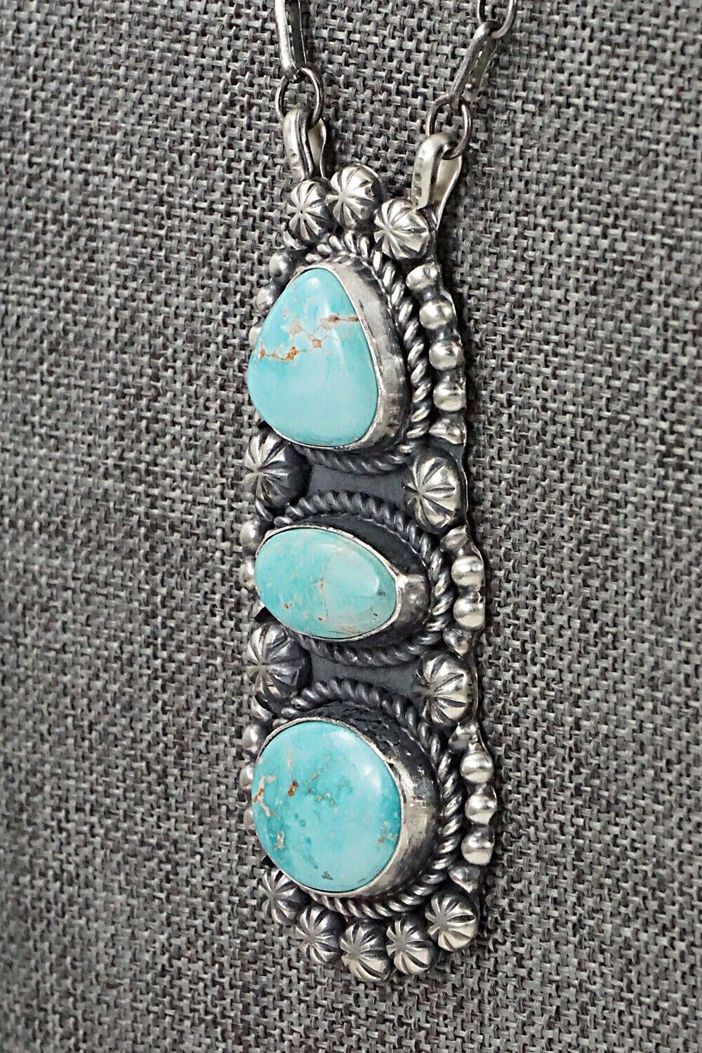 Turquoise & Sterling Silver Necklace - Jeff James