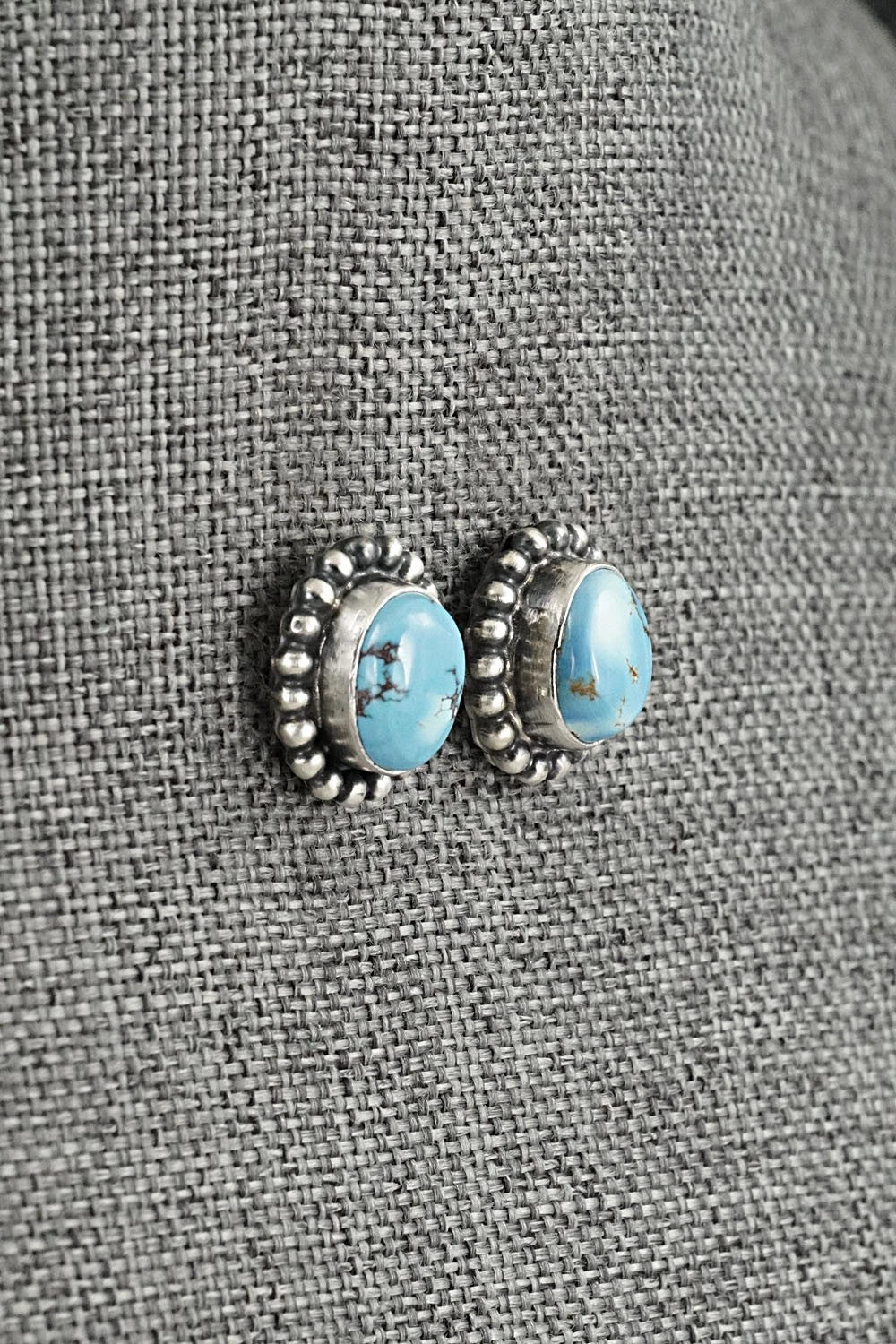 Turquoise & Sterling Silver Necklace and Earrings Set - Darrin Livingston