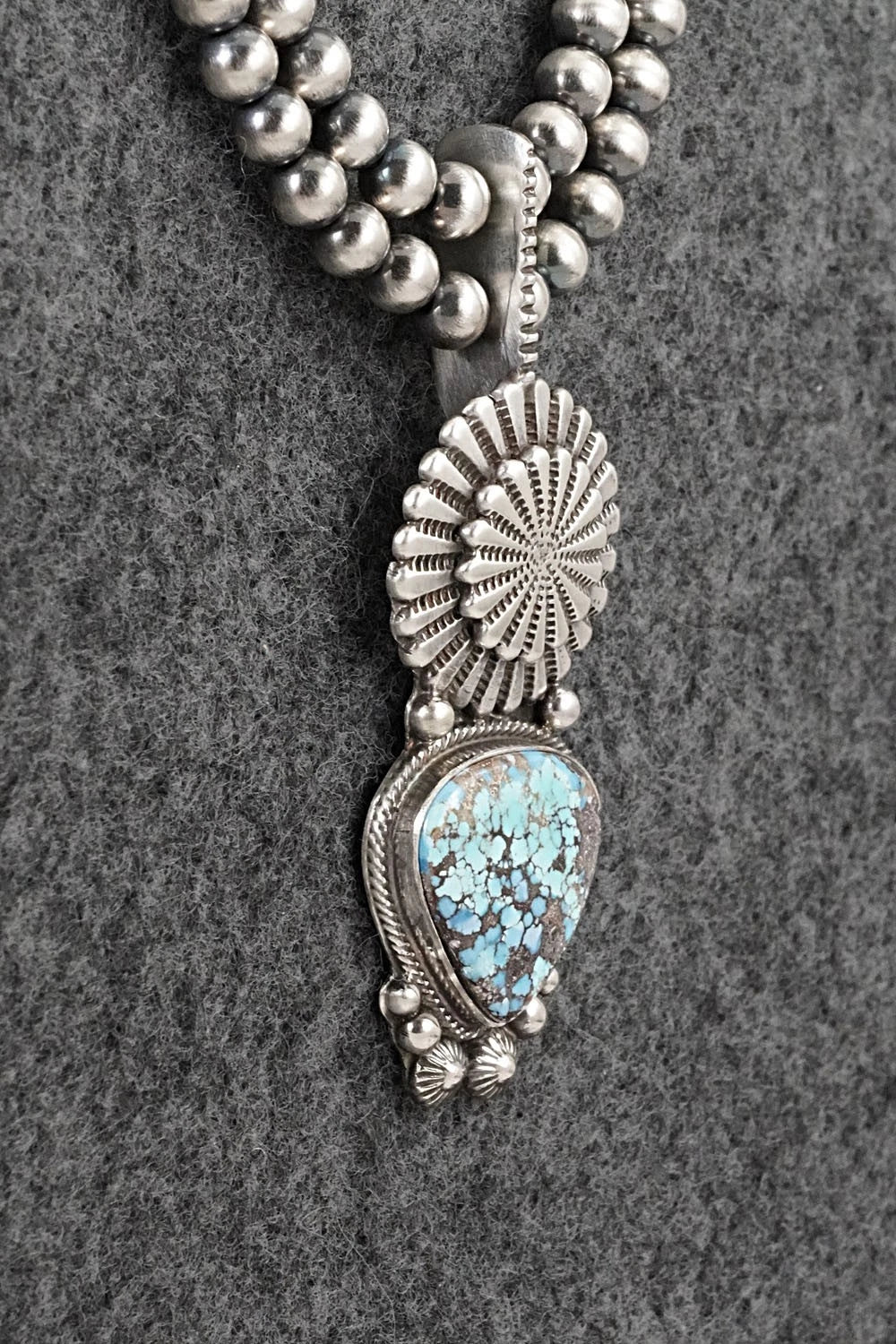 Turquoise & Sterling Silver Necklace - Tom Lewis