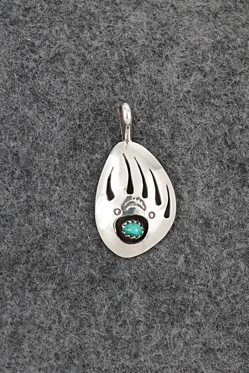 Turquoise & Sterling Silver Pendant - Ervin Begay