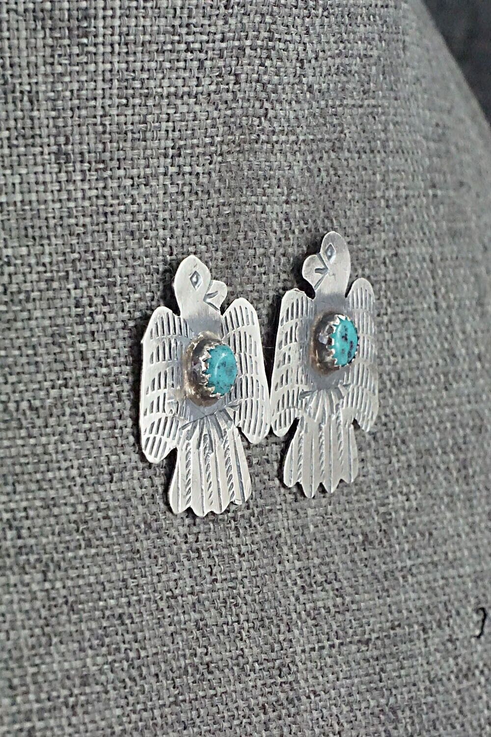 Turquoise & Sterling Silver Earrings - Gabrielle Yazzie