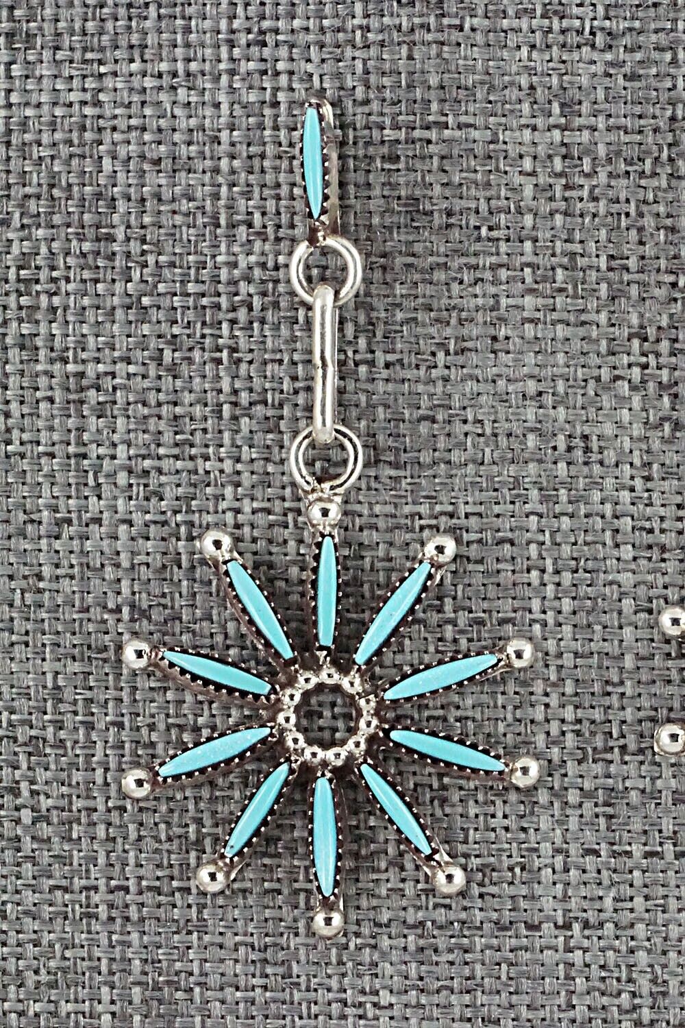 Turquoise & Sterling Silver Earrings - Yvette Kaamasee