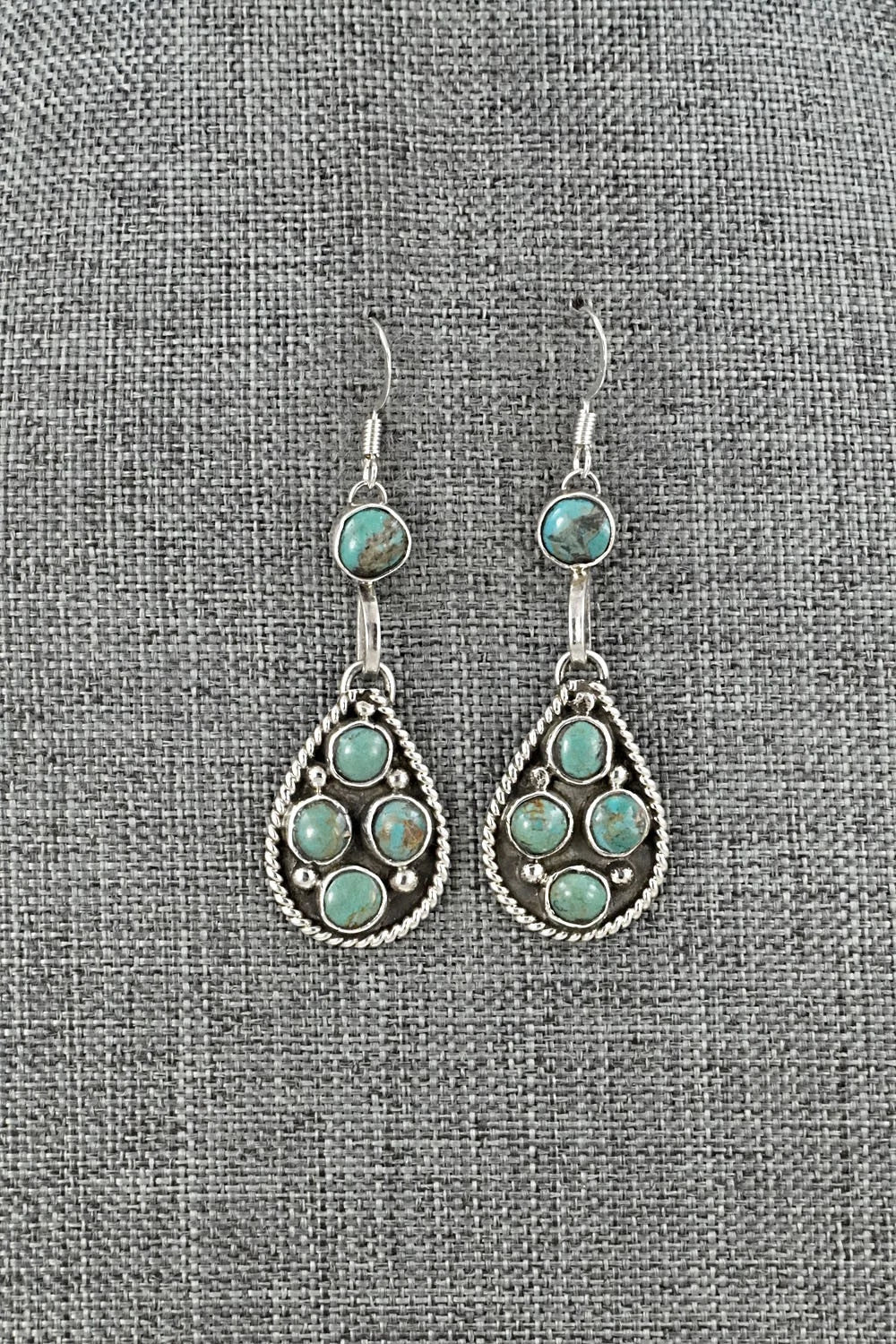 Turquoise & Sterling Silver Earrings - Priscilla Reeder
